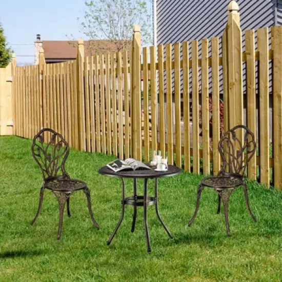 Karl Home Round Metal Outdoor Side Table image {4}