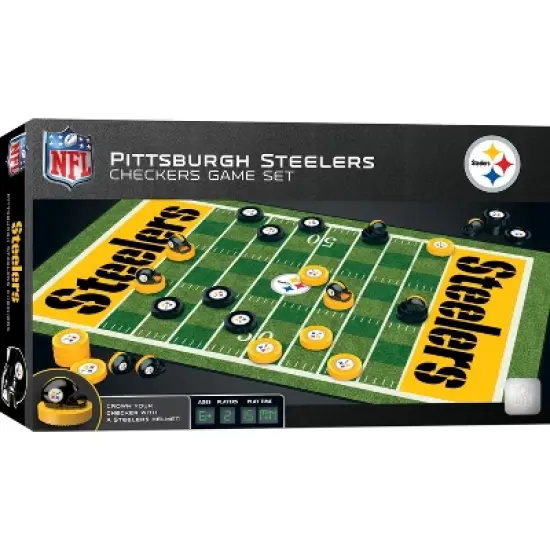 MasterPieces NFL Pittsburgh Steelers Checkers Board Game for Kids and Families, Steelers Toys image {1}