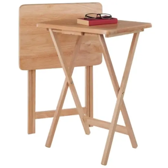 2pc Alex Snack Table Set Natural - Winsome image {6}