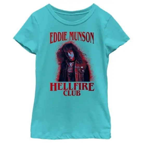 Girl's Stranger Things Hellfire Club Eddie Munson T-Shirt image {3}