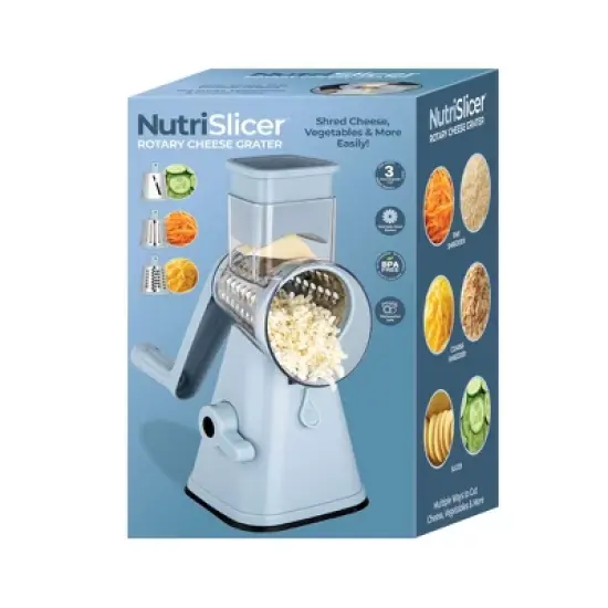 NutriSlicer Vegetable Slicer Cheese Grater Potato Slicer Salad Chopper with Suction Base image {9}