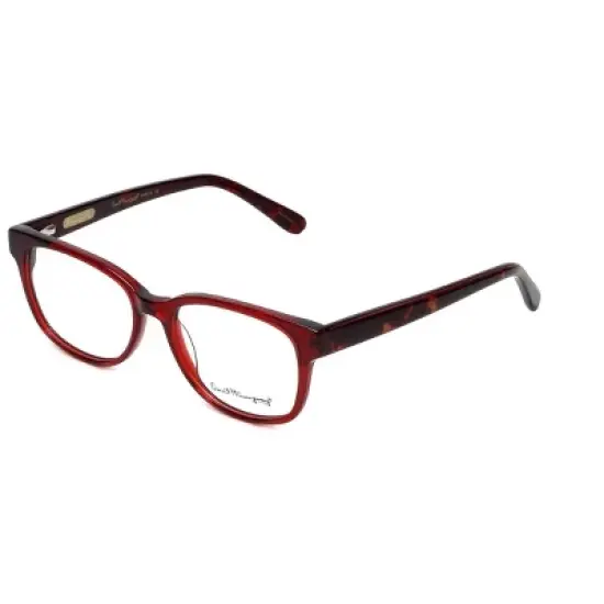 Ernest Hemingway H4674 50mm Unisex Acetate Rectangular Designer Eyeglasses OR Blue Light Filter OR Reading Glasses in Tortoise Havana Burgundy Red image {5}