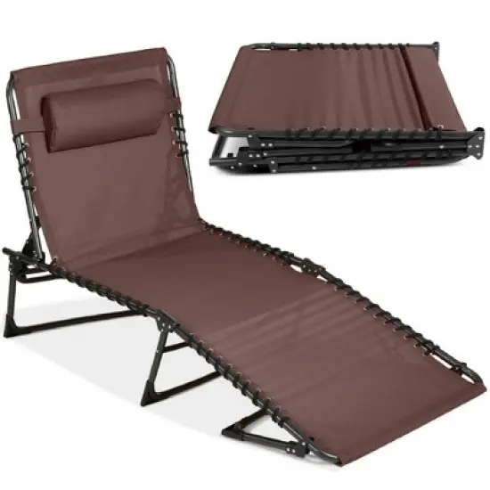 Best Choice Products Patio Chaise Lounge Chair, Outdoor Portable Adjustable Pool Recliner w/ Pillow image {10}