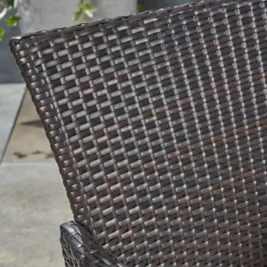 Nadia 9pc Wood & Wicker Expandable Dining Set - Natural/Brown/Beige - Christopher Knight Home image {5}