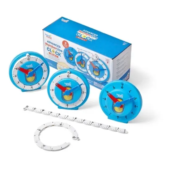 hand2mind Advanced NumberLine Clock (6 Pack) image {1}
