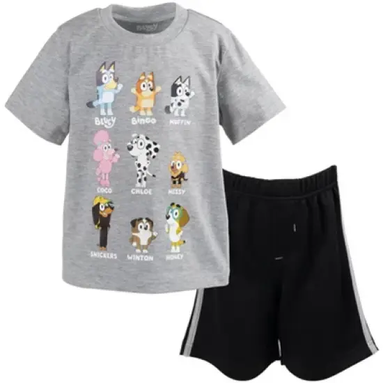 Bluey T-Shirt and Mesh Shorts Outfit Set Toddler image {8}
