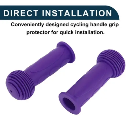 Unique Bargains Child Bike Handlebar Grips Covers 4.33" Purple 1 Pair image {5}