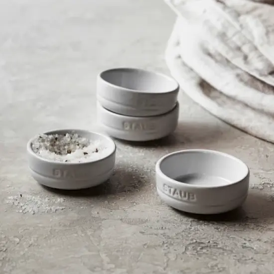 STAUB Ceramic Dinnerware 4-pc Condiment Dish Set image {1}