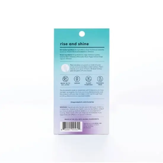 The Good Patch Rise and Shine Set Plant-Based Vegan Wellness Patch - 8ct image {1}