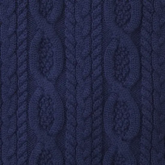 Hope & Henry Boys' Mock Neck Cable Sweater with Buttons, Kids image {2}