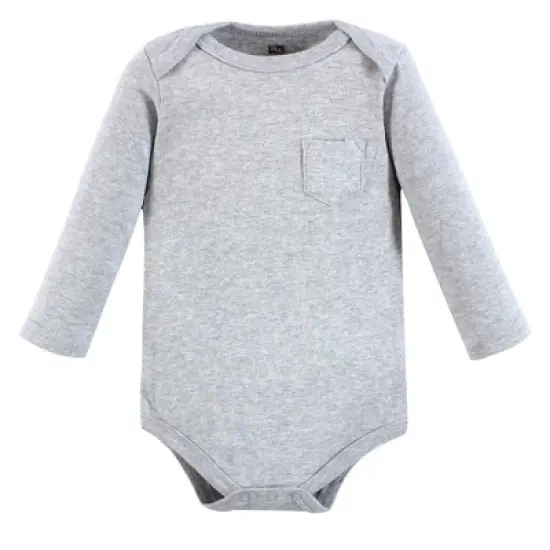 Hudson Baby Infant Boy Cotton Long-Sleeve Bodysuits, Space 5-Pack image {6}
