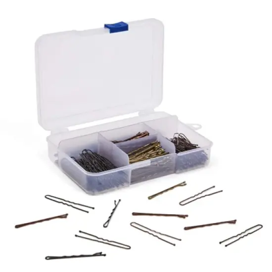 Okuna Outpost 360 Pieces U Shaped Hair Pins with Case, Hair Accessories for Women Girls (2 In, 4 Colors) image {4}