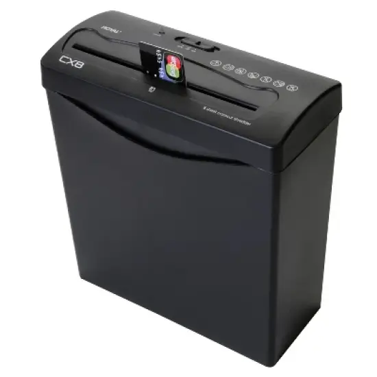 Royal&reg; CX8 8-Sheet Crosscut Shredder with Basket in Black image {7}