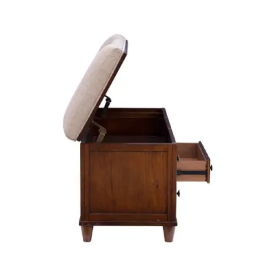 Mason Upholstered Storage Entryway Bench Chestnut - Powell Company image {4}