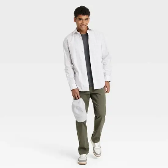 Men's Standard Fit Long Sleeve Checked Collared Button-Down Shirt - Goodfellow & Co&trade; image {2}