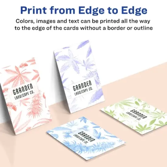 Avery Clean Edge Printable Business Cards with Sure Feed Technology, 2" x 3.5", White, 160 Blank Cards for Inkjet Printers (8869) image {6}