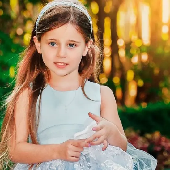 Girls' Modern Crucifix Cross Sterling Silver Necklace - In Season Jewelry image {2}