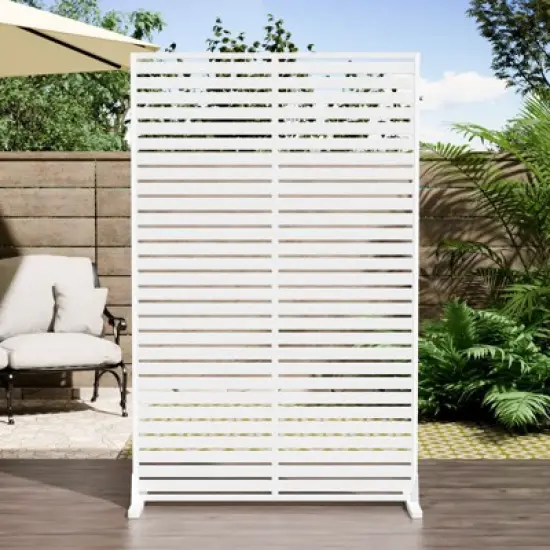 SEVOBAL Patio Decorative Screens 6 Panel Patio Privacy Paged Patio Decorative Screens Patio Screen Decorative for Yard, White, 45.47"*15.75"*72.05" image {5}