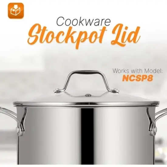 NutriChef Kitchen Cookware Stockpot Lid image {1}