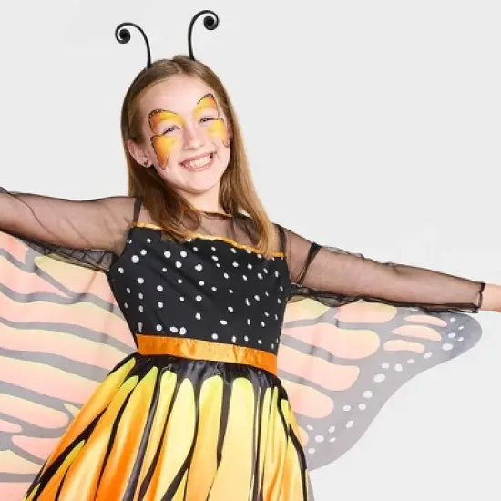 Kids' Glows under Blacklight Monarch Butterfly Costume Dress - Hyde and EEK! Boutique&trade; image {2}