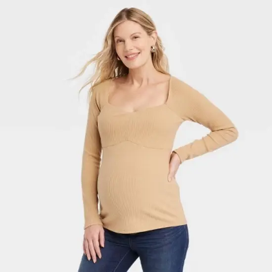 Corsetry Rib Maternity Top - Isabel Maternity by Ingrid & Isabel&trade; image {4}