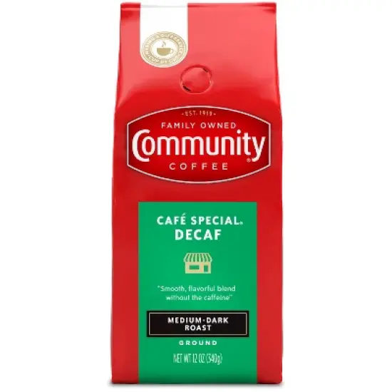 Community Coffee Caf&eacute; Special Medium-Dark Roast Ground Coffee - Decaf - 12oz image {2}