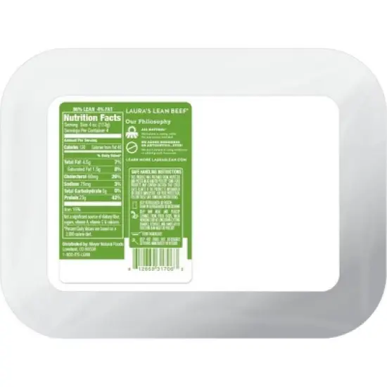 Laura's Lean Beef 96/4 Ground Beef - 1lb image {1}