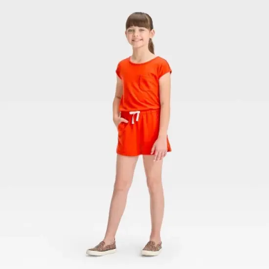 Girls' Short Sleeve Knit Romper - Cat & Jack&trade; image {3}