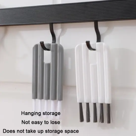 Household Multifunctional Bendable Groove Crevice Cleaning Brush &ndash; Flexible Grey Cleaning Tool for Hard-to-Reach Spaces, Kitchen, Bathroom, and Car image {2}