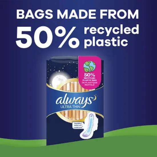 Always Ultra Thin Overnight Pads image {8}