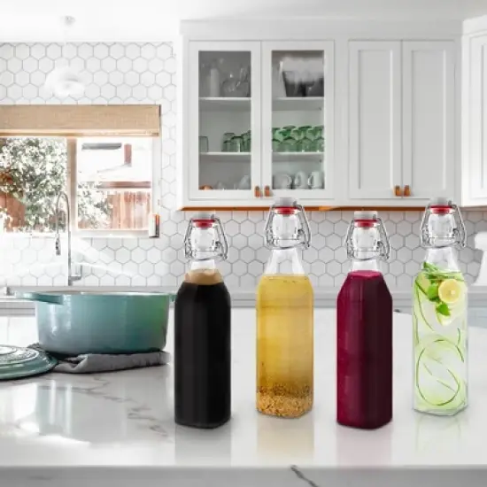 Nevlers Airtight Swing Drinking Bottle - Glass 33oz (6pk) image {7}