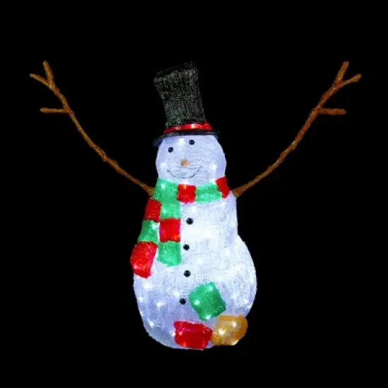 Northlight Lighted Commercial Grade Acrylic Snowman Outdoor Christmas Decoration - 23" image {5}