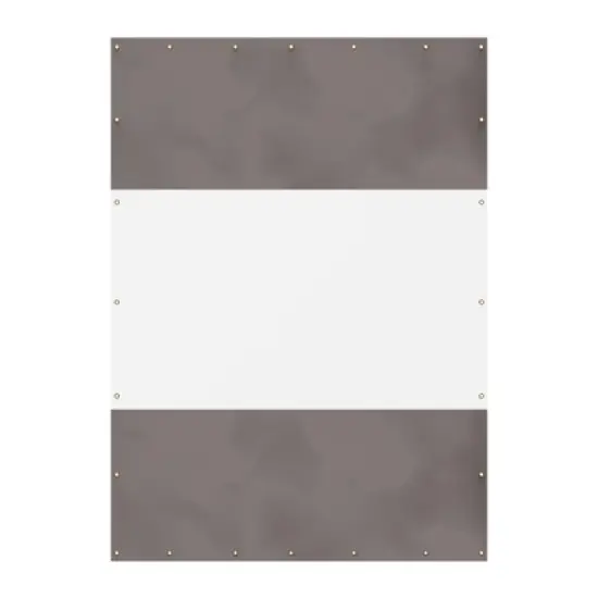 DOMETOUR Heavy Duty Outdoor Clear PVC Curtain, 18oz Waterproof, Weather & Tearproof for Patios/Gazebos/Pergolas, 10'H x 7'W, Gray image {1}