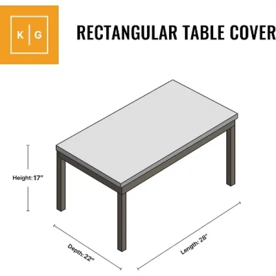 KHOMO GEAR Square Table Cover &ndash; Waterproof, Heavy-Duty Outdoor Furniture Cover in Black&ndash; Fits Patio Coffee, Side & Small Square Tables - 28x17x22 image {2}