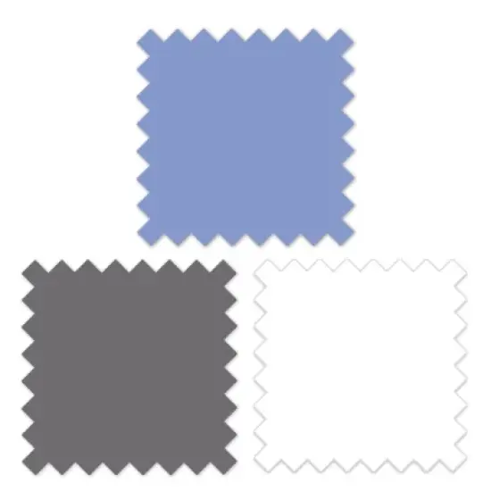  Bacati - 3 Layer Ruffled Crib/Toddler Bed Skirt - White/Blue/Gray image {5}