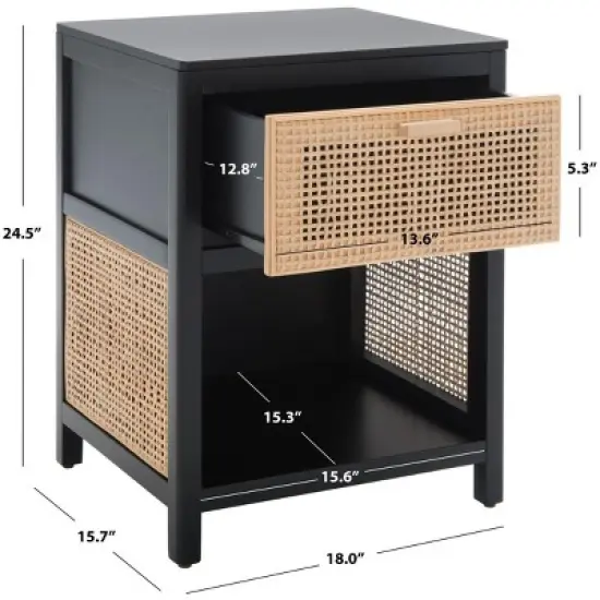 Miya 1 Drawer Nightstand - NST5012 - Safavieh image {10}