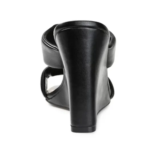 Journee Collection Womens Kailee Tru Comfort Foam Slip On Open Square Toe Wedge Sandals image {2}