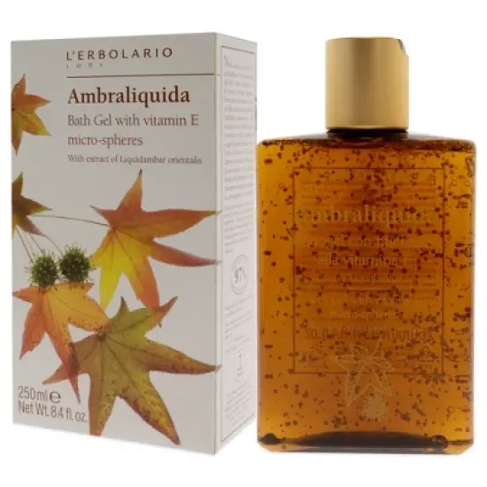 Ambraliquida Bath Gel With Vitamin E Micro-Spheres by LErbolario for Unisex - 8.4 oz Shower Gel image {3}