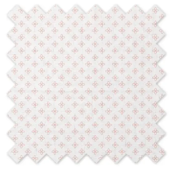 Bacati - Petals Quilted Muslin Changing Pad Cover Coral image {8}