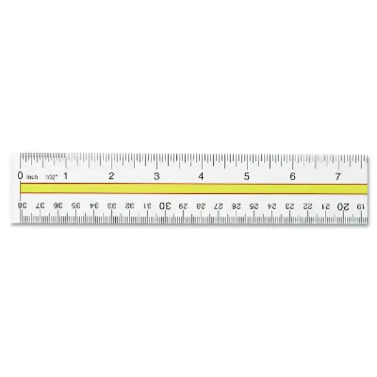 Westcott Acrylic Data Highlight Reading Ruler With Tinted Guide 15" Clear 10580 image {3}