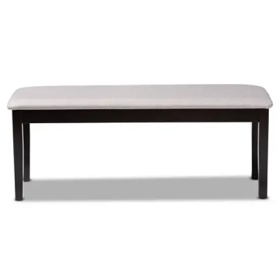 Teresa Fabric Upholstered and Wood Dining Bench - Baxton Studio image {1}