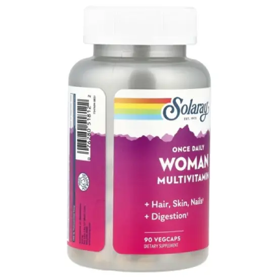 Solaray Once Daily Woman Multivitamin, 90 VegCaps image {3}