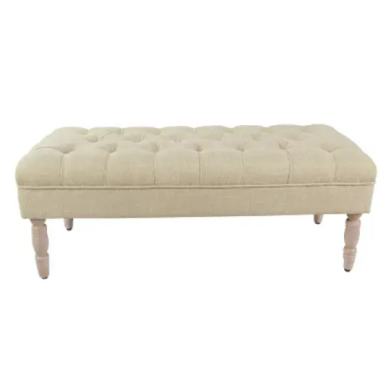 Classic Tufted Medium Bench - HomePop image {9}