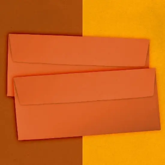 JAM Paper #10 Business Envelope 4 1/8" x 9 1/2" Orange 25/Pack (15860) image {3}
