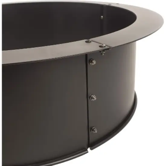 Bestier Fire Pit Ring for Outside, 33.5" Outdoor Fire Ring, Large Wood Burning Fire Pits Outdoor Fireplace, Bonfire Pit for Camping, Backyard, Patio image {5}