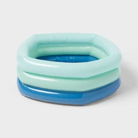 5.91'' x 1.97'' x 7.87'' Mini 3 Ring Pool 43 gal Oval Kiddie Pool - Sun Squad&trade; image {4}