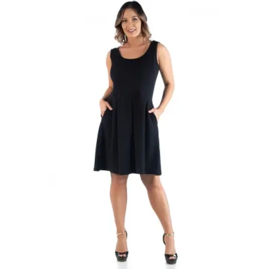 Sleeveless Pocket Plus Size Dress image {4}