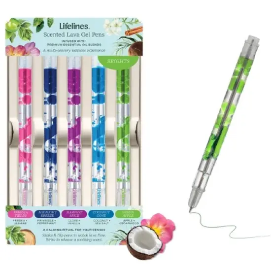 Lifelines 5pk Scented Lava Pens Brights image {6}