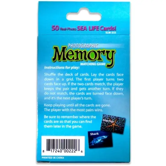 Stages Learning Materials Photographic Memory Matching Game, Sea Life image {2}