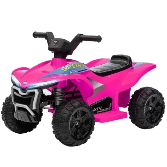 TopComfy Baby Walkers Kids ATV Quad, Ride On Toy, Rechargeable Battery, 4 Wheeler for Toddlers, Romantic, Pink, 26.8"*15.4"*12.6" image {5}
